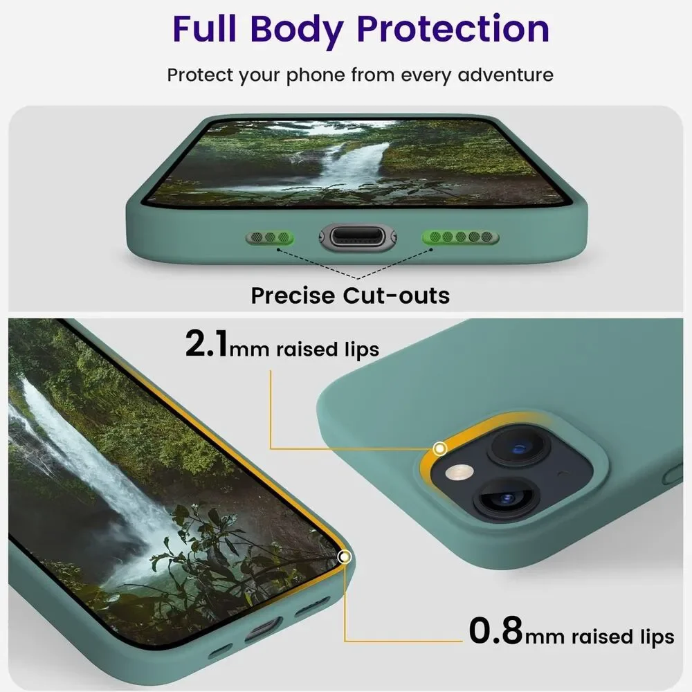 Designed for iPhone 13 Phone Case, Silicone Shockproof - 6.1